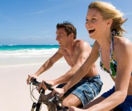 couple biking cropped