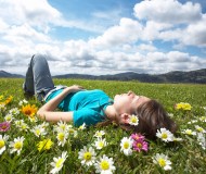 woman in field