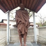 At Ghandi's burial grounds.
