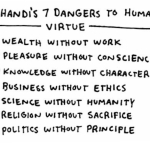 Ghandi's 7 dangers to humans