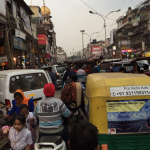 Old Delhi--very third world. We were riding a Rickshaw through the wholesale market. Got caught in a monsoon! Got soaked! The drivers/peddlers were awesome.
