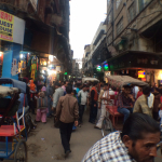 Old Delhi--very third world. We were riding a Rickshaw through the wholesale market. Got caught in a monsoon! Got soaked! The drivers/peddlers were awesome.